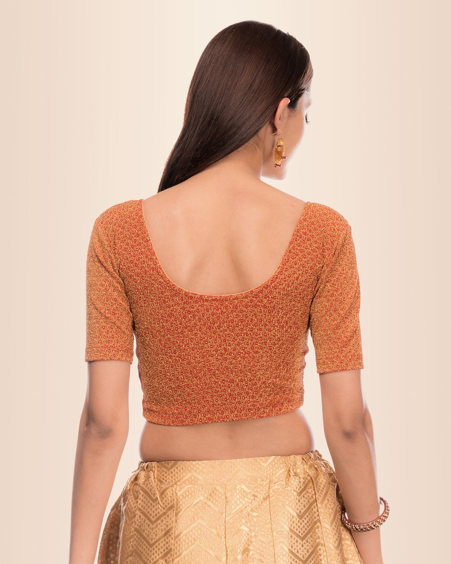 Saraswati Zari Stretchable Slip On Blouse