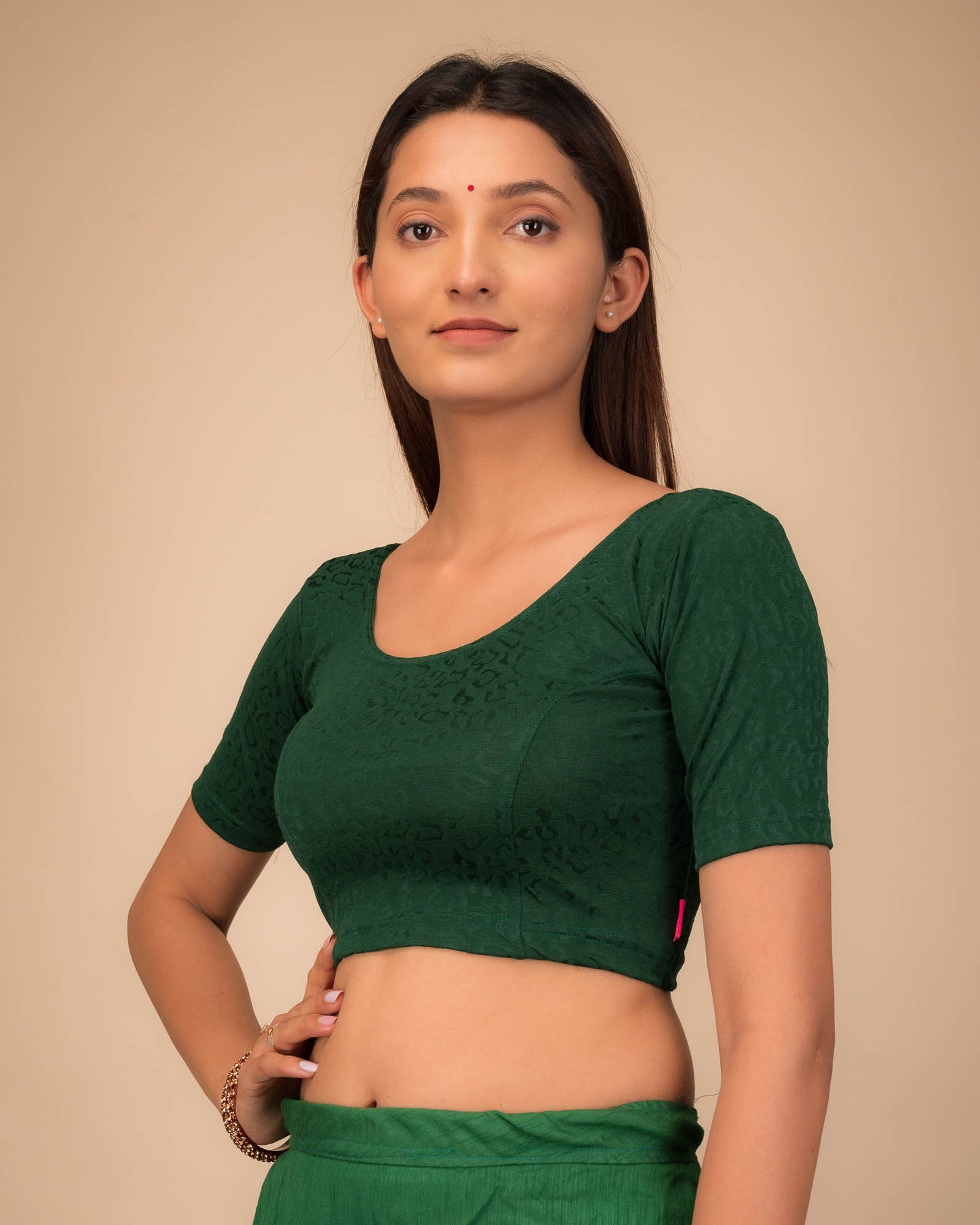 Srishti Classic Round Neck Stretchable Slip On Blouse